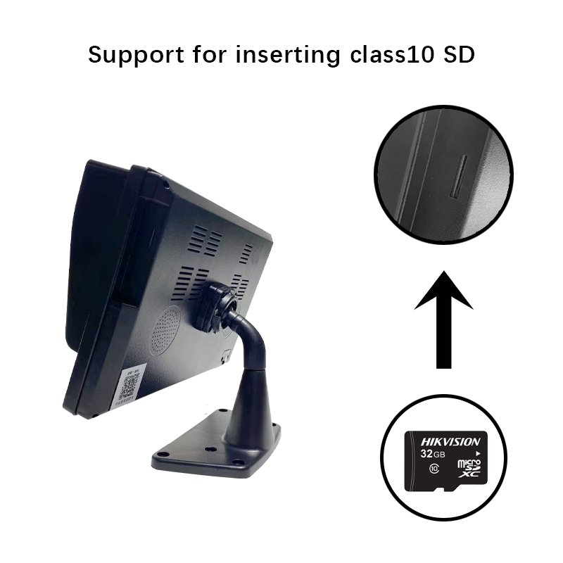 Hesida 4CH Vehicle Monitor System 1080P AHD Camera 10 inch Touch Screen MP5 DVR for Car/Truck/Bus Surveillance Parking Recorder
