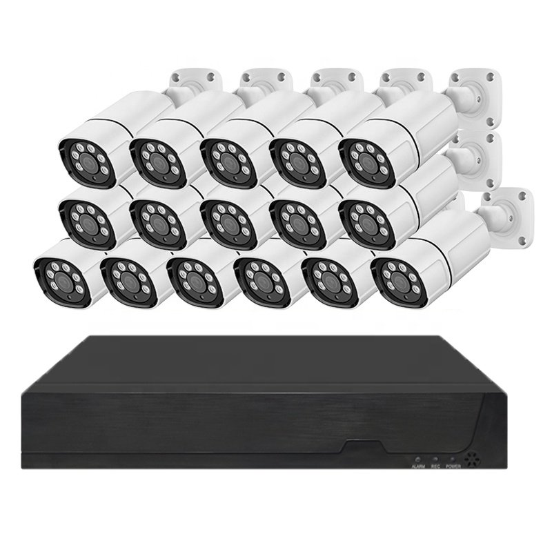 Factory outdoor Bullet Wire POE cctv systems kit 4mp ip poe smart home video camera security cam set surveillance system