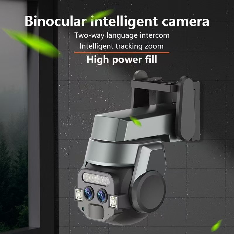 Factory 4MP 10X Hybrid Zoom Dual Lens PTZ IP Camera WiFi Human Detection Audio Security Video Surveillance Camera 1080P