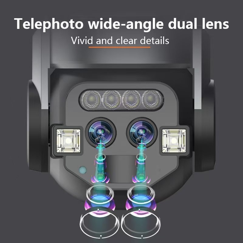 Factory 4MP 10X Hybrid Zoom Dual Lens PTZ IP Camera WiFi Human Detection Audio Security Video Surveillance Camera 1080P