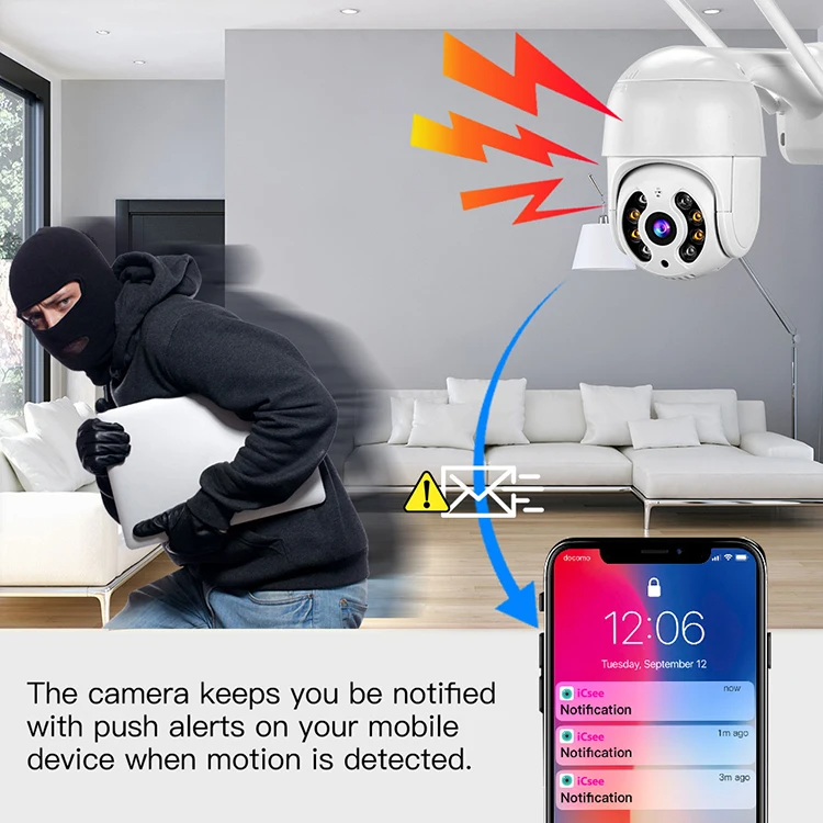 Intelligent Surveillance Wireless CCTV 4K Ultra HD 360 Degree Solar Camera WiFi Night Color Smart Home Camera