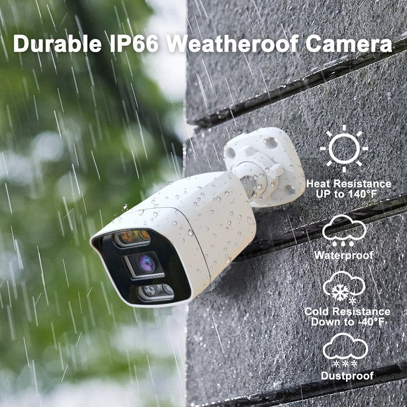 16 Channel 4K 8MP IP Cameras Set Two Way Audio Intelligent Bullet Network Camera CCTV System Waterproof AI POE NVR Kit