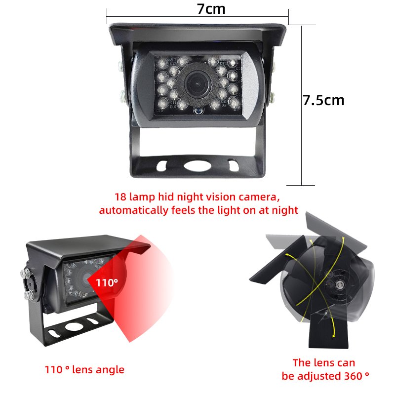 Wholesaler Quote 7 inch Maximum support 256G truck screen and reverse camera for RV Truck Bus Trailer Lorry 12V 24V