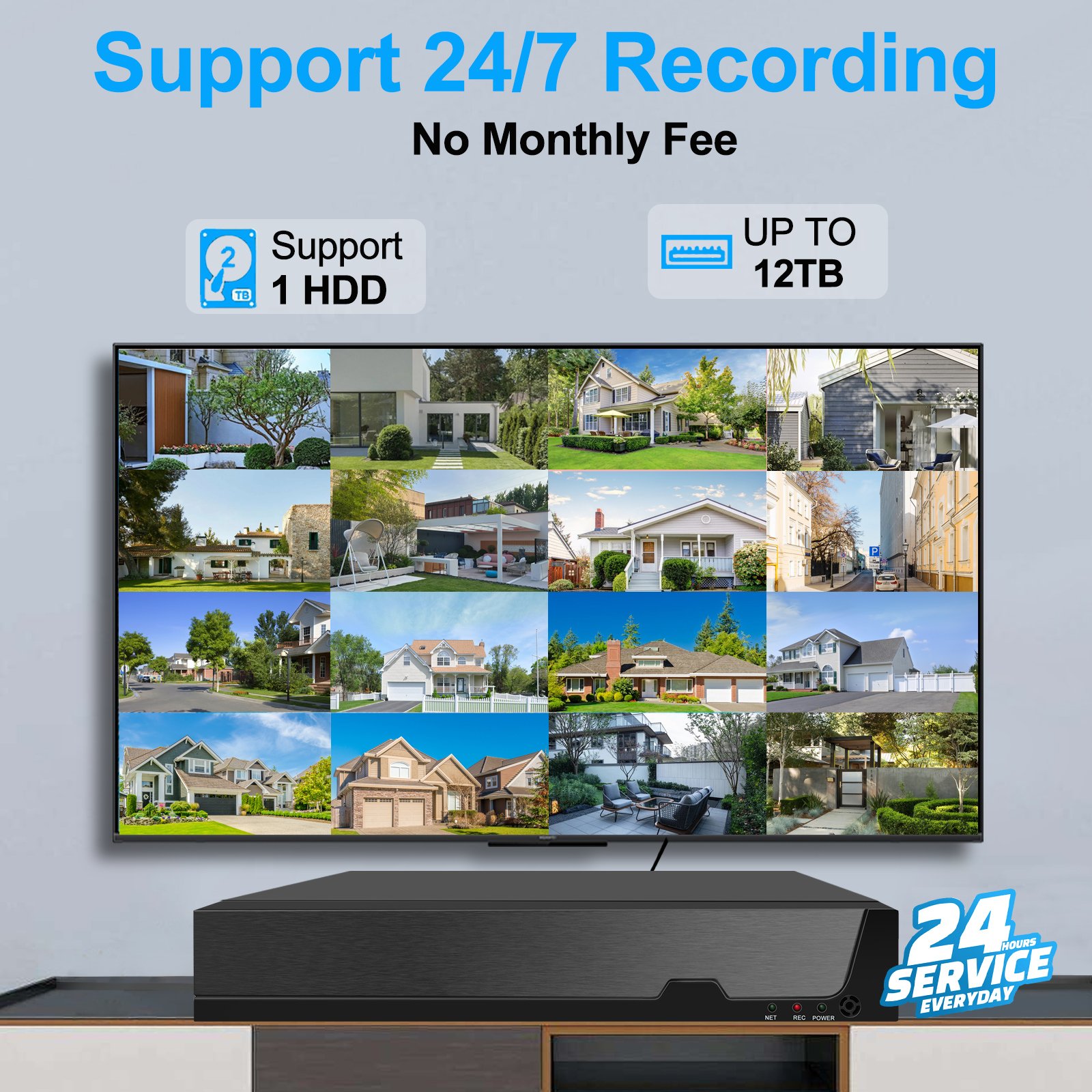 12MP 16 Channel IP PoE NVR System Support 36CH 8MP Cctv Camera System plug & play smart p2p 2 SATA HDD 4K Network Video Recorder