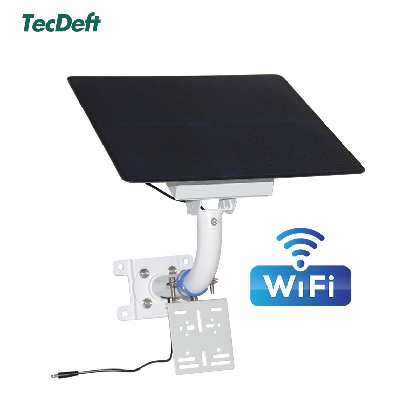 Tecdeft Best Seller 12V Black Mono Solar Panels System With Lithium Battery Wireless Solar Outdoor Camera