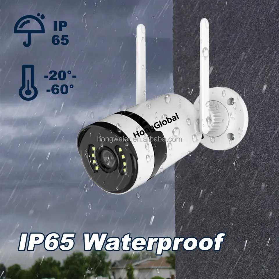 HongGlobal 3MP Video Wireless 4CH IP CCTV Home Security NVR Camera Set Kit Surveillance System WiFi Wireless CCTV Camera System