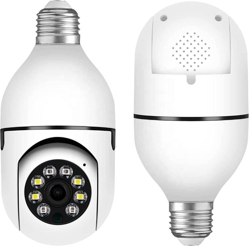 Factory price Dual lens 2MP Smart home Camera light socket 1080P Spotlight Light Bulb Camera 360 Degree Wireless wifi camera