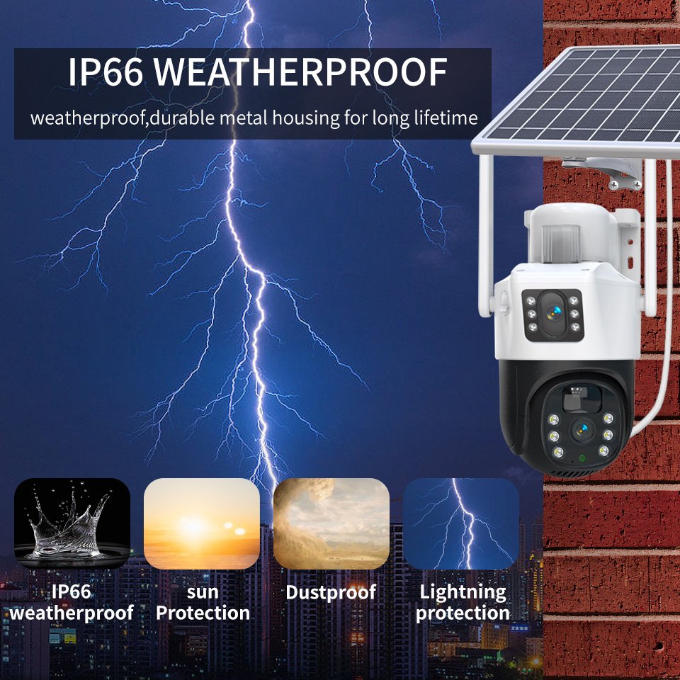 EseeCloud app 6MP Solar Panel Power IP Camera PIR WIFI 4G Security Camera Waterproof Outdoor GSM SIM Card Network Camera