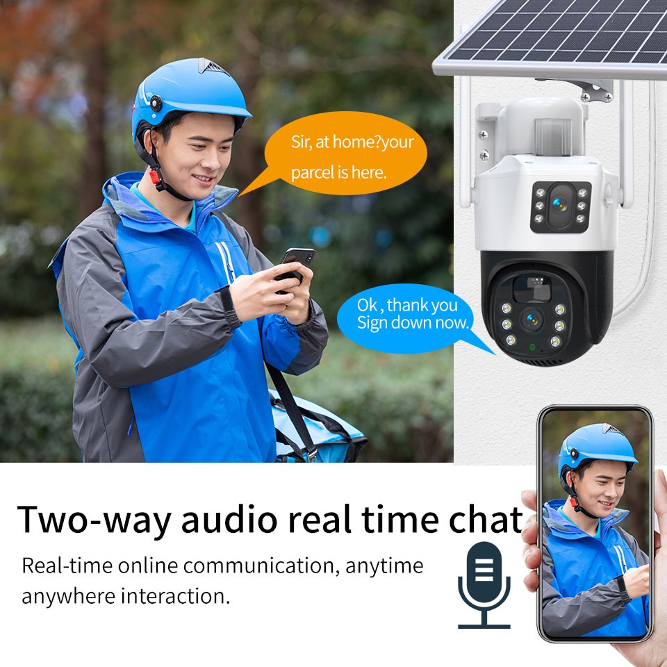 EseeCloud app 6MP Solar Panel Power IP Camera PIR WIFI 4G Security Camera Waterproof Outdoor GSM SIM Card Network Camera