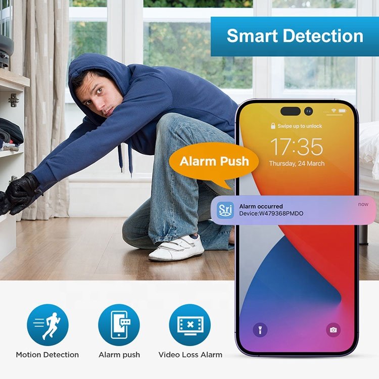 Srihome Security Camera 5MP 16Ch 8MP PoE NVR CCTV IP Security Camera system Color Night Vision camera surveillance