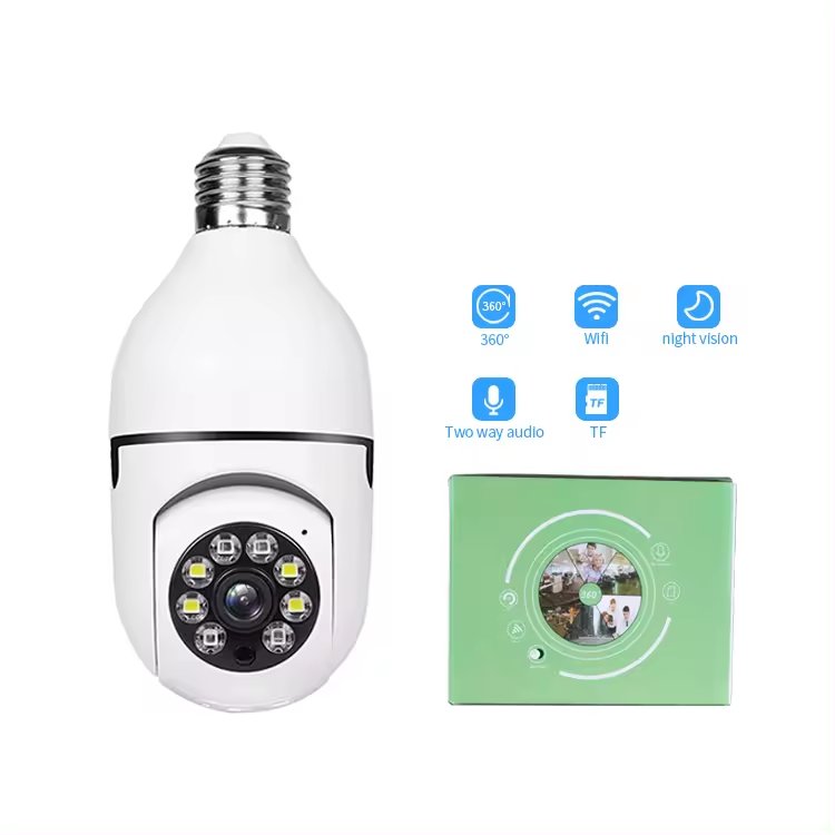 Factory Security Camera Light Bulb Indoor Wireless Night Vision Camera 1080P Smart CCTV 360 Degree Surveillance