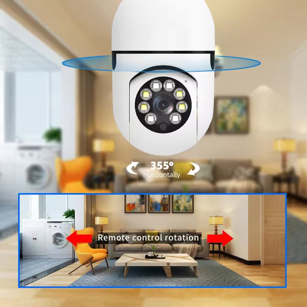 Factory Security Camera Light Bulb Indoor Wireless Night Vision Camera 1080P Smart CCTV 360 Degree Surveillance