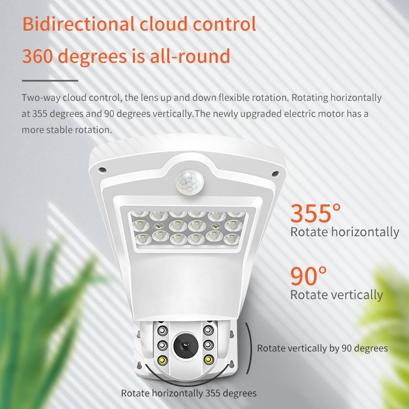 5MP WIFI Floodlight IP Camera Wireless 4G SIM Card Home Security 5X Optical Zoom PTZ HD CCTV Solar Street Light With Cctv Camera