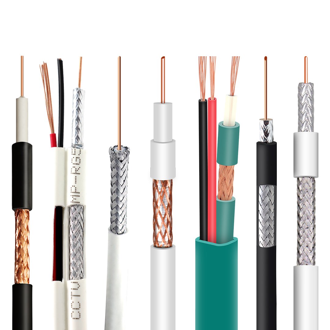RG59 Copper Coaxial Power Cable for Outdoor Surveillance Composite Video and CCTV Camera with BC/CCS Conductor Power Video Cable