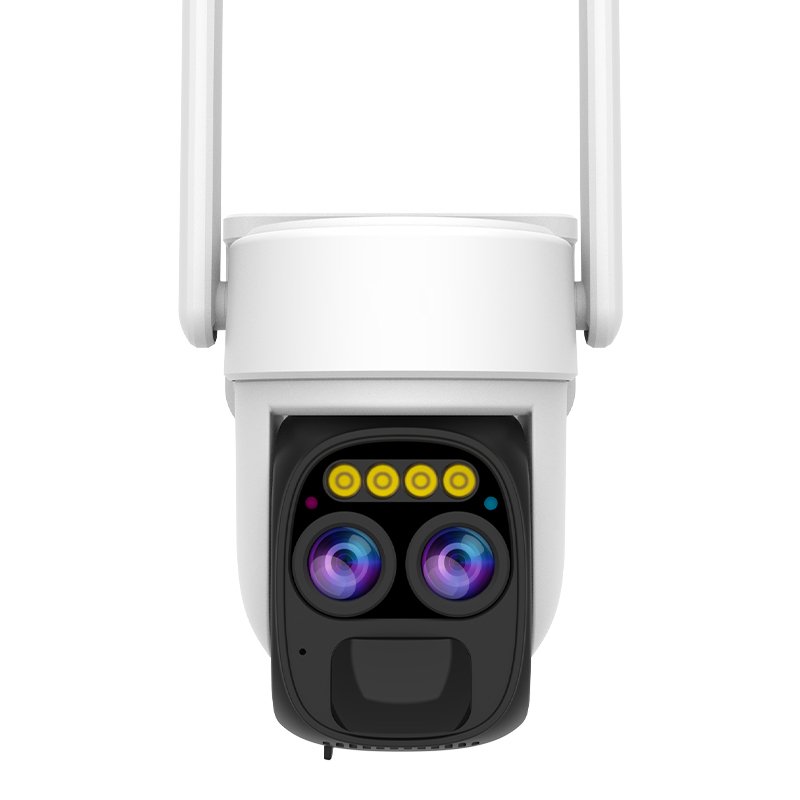 OKAM Dual Lens 3MP PIR Motion Human Detection Wifi Solar Camera 360 PTZ Outdoor Wireless Alarm Security Solar CCTV Camera System