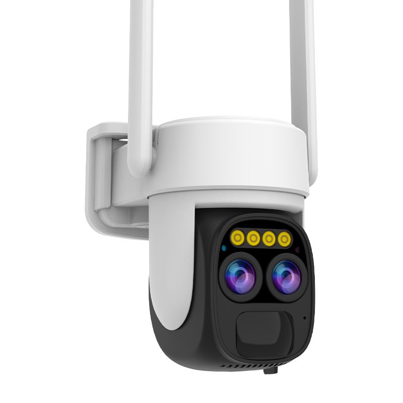 OKAM Dual Lens 3MP PIR Motion Human Detection Wifi Solar Camera 360 PTZ Outdoor Wireless Alarm Security Solar CCTV Camera System