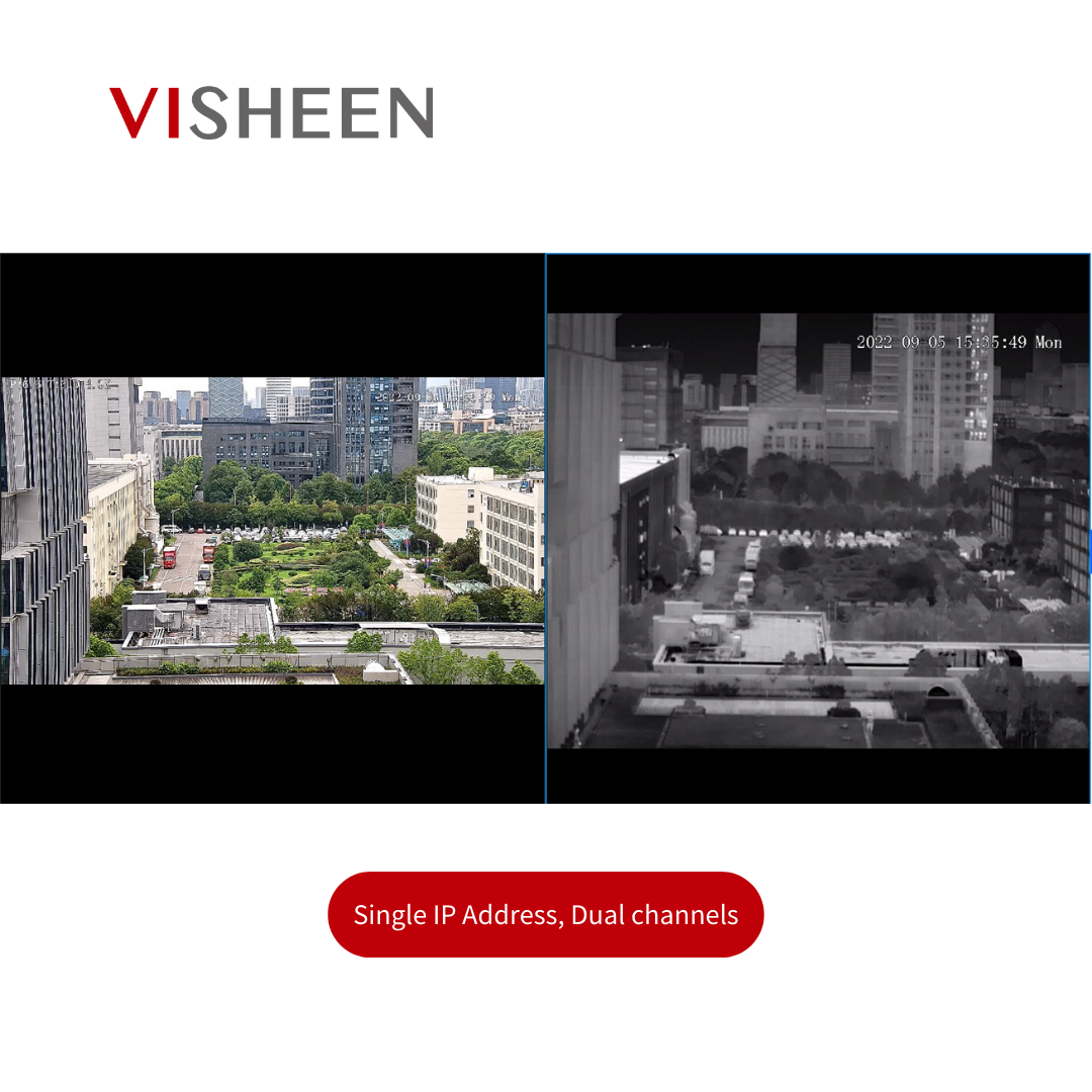 Outdoor 5MP Bispectral LWIR Thermal Thermography Bullet Network Camera CCTV Security System VISHEEN Protector B10