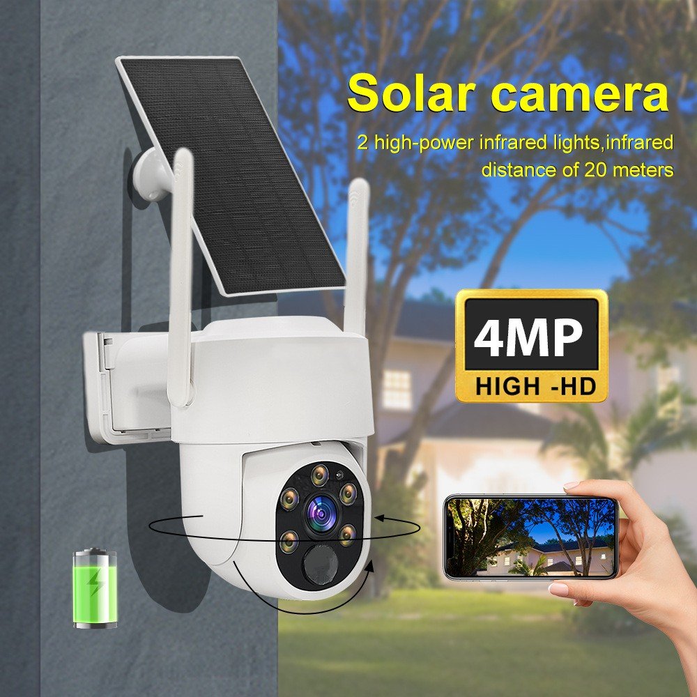OEM 10.1'' DVR PTZ WIFI Camera Kits System 4MP Dome Bullet Turret POE IP Security CCTV Camera Solar Powered Network Camera
