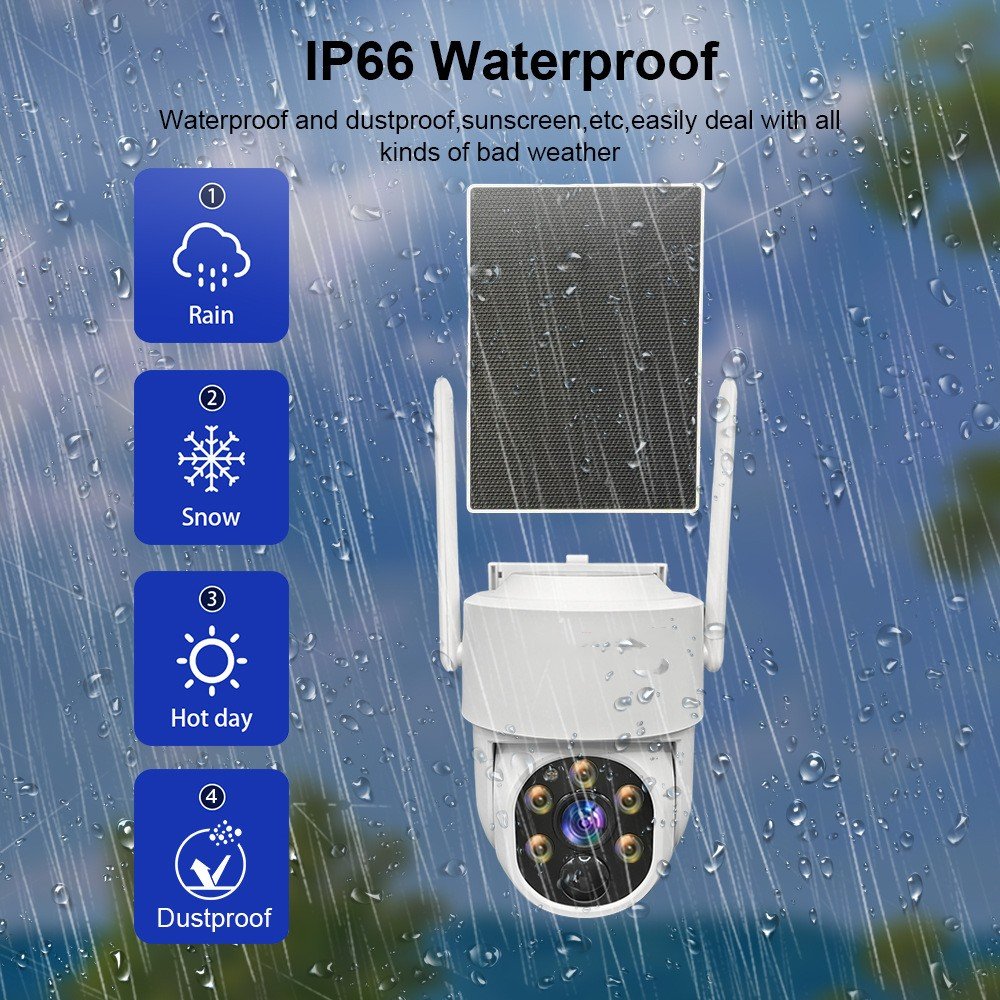 OEM 10.1'' DVR PTZ WIFI Camera Kits System 4MP Dome Bullet Turret POE IP Security CCTV Camera Solar Powered Network Camera