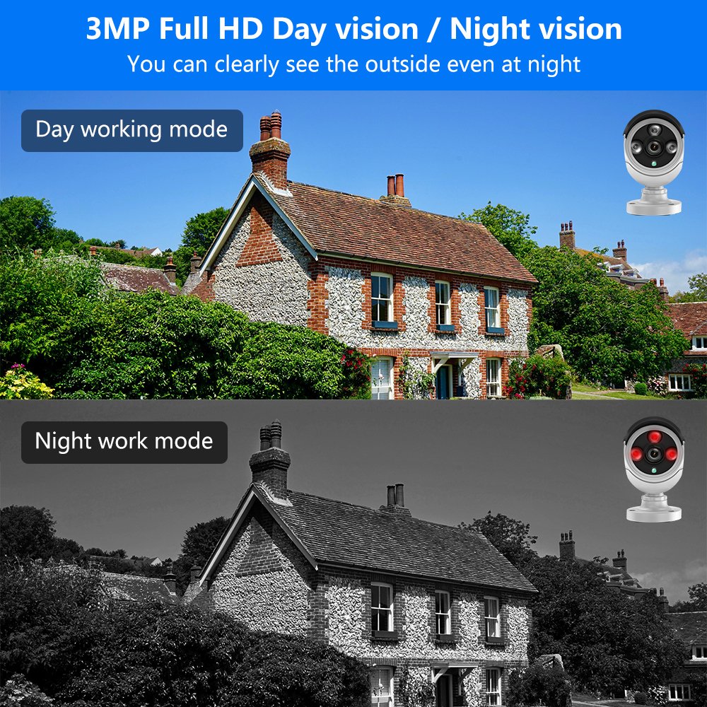 5MP Wireless NVR Kits 10.1' LCD display HD outdoor security IP Camera video surveillance cctv camera System