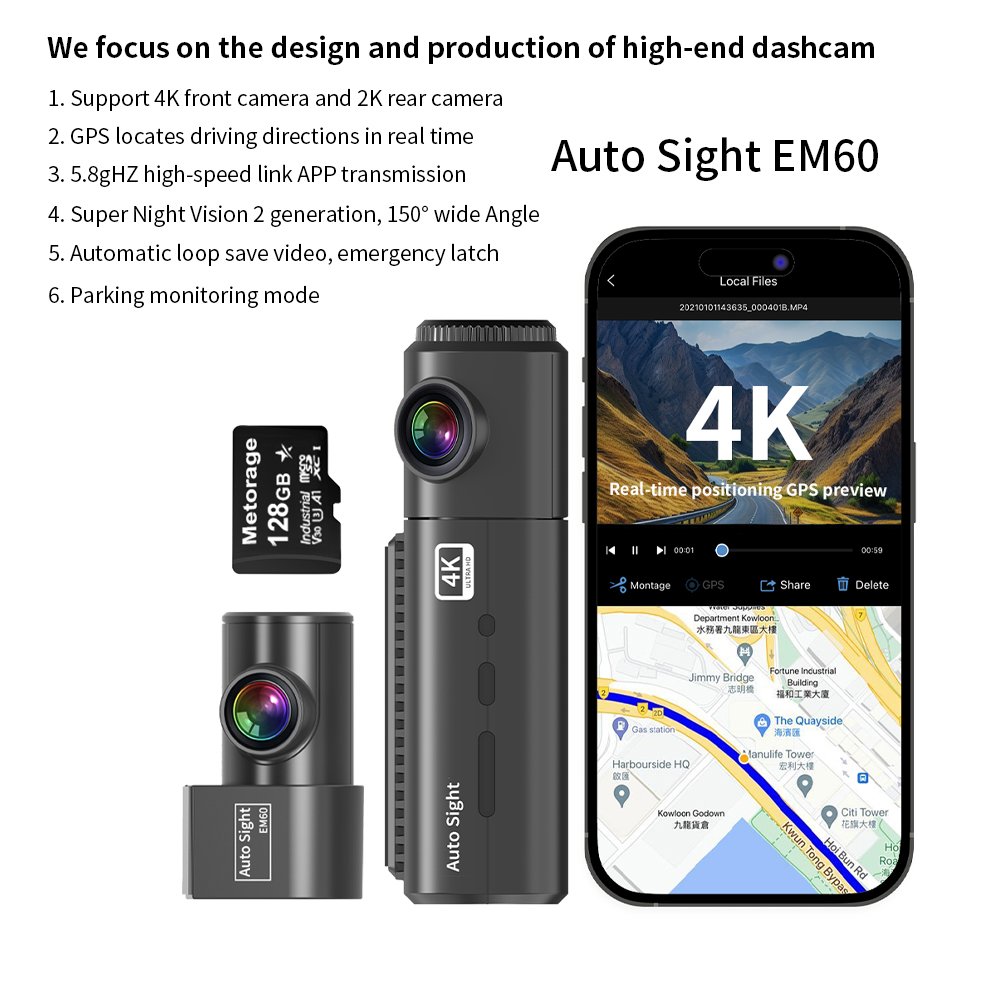 TopoftheLine Auto Sight Cam Real 4K Car Recorder Blackbox for Superior Car Video Footage
