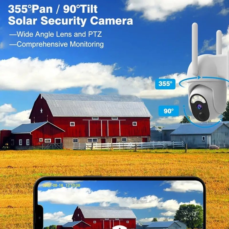 4G Solar Power Cameras Remote Surveillance Camara System Solar Panel Wifi Camera Wireless Ip Camera