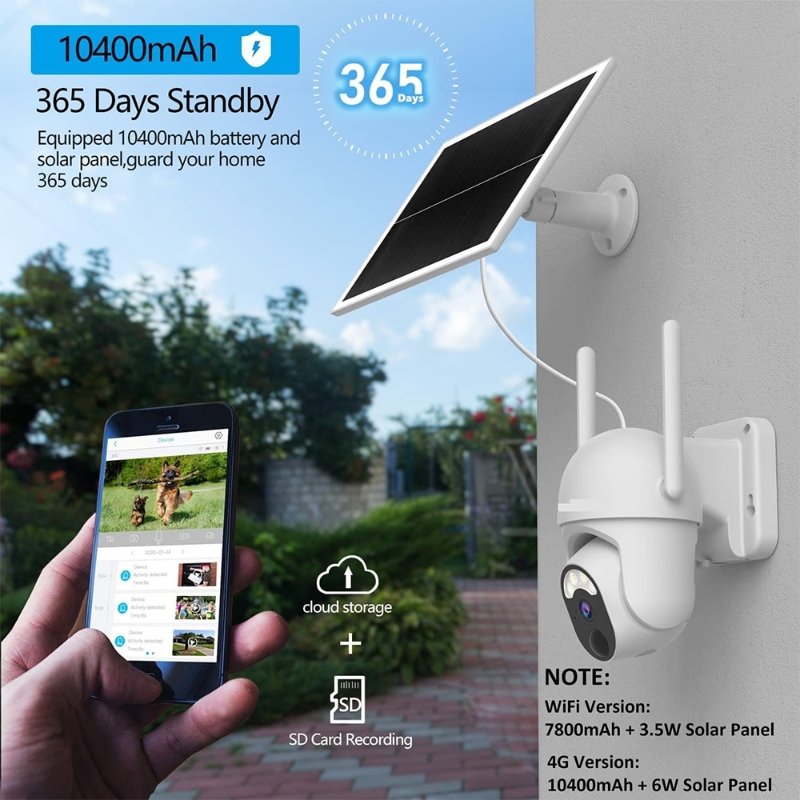 4G Solar Power Cameras Remote Surveillance Camara System Solar Panel Wifi Camera Wireless Ip Camera