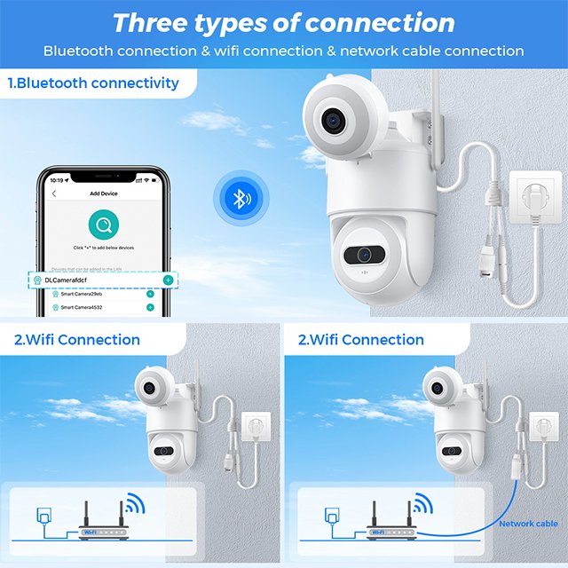 ICSEE 8MP Wireless Outdoor IP Camera Smart Home Security Protection with Two-Way Audio and Wifi Network Surveillance Cameras