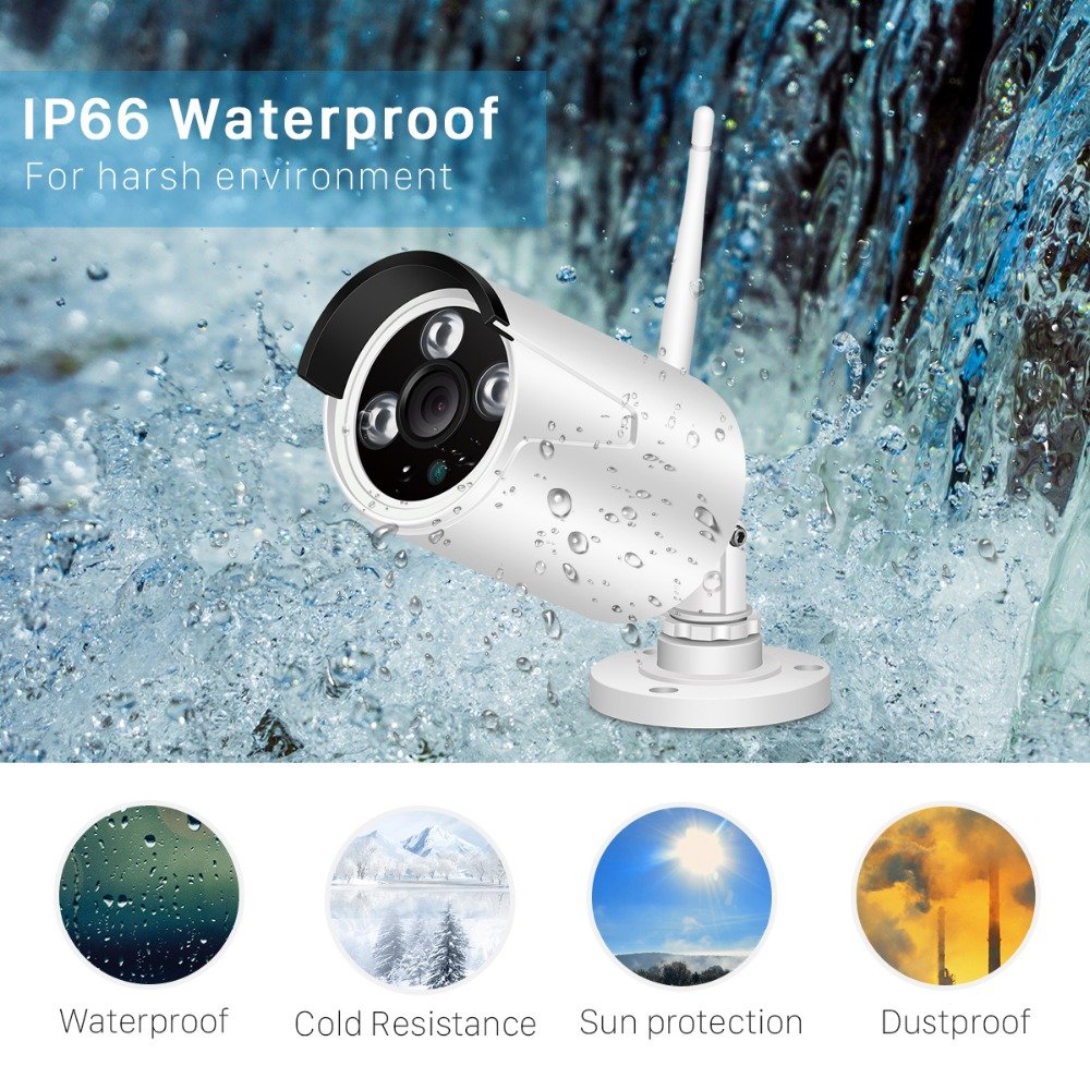 4 8 CHsecurity 5MP Network wifi Camera kit system surveillance system wifi nvr kit 3MP security wireless camera kit system