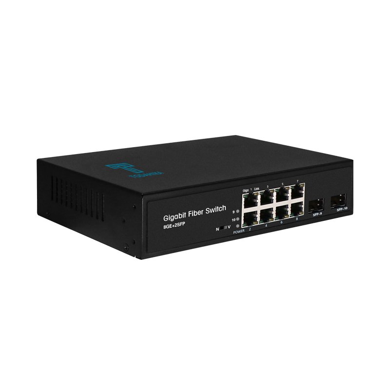 High quality network chip VLAN setting 8 x 1000Base-T Port 2 x 1000M SFP Unmanaged Ethernet Switch
