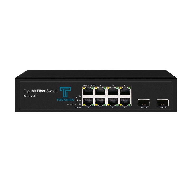 High quality network chip VLAN setting 8 x 1000Base-T Port 2 x 1000M SFP Unmanaged Ethernet Switch