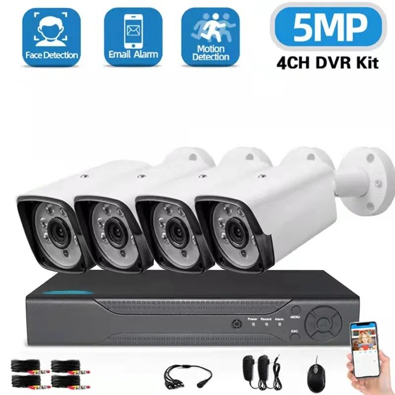 5MP AHD DVR Kit Video Surveillance Outdoor Security Full HD TVI AHD CVI IP 4CH 8CH 16CH 5Megapixel CCTV Camera System