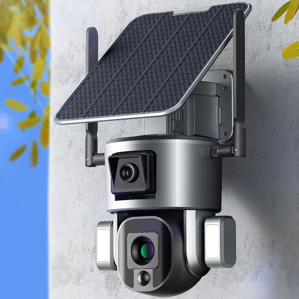 4K PIR Solar Powered Indoor Outdoor Smart Home Camera Security System Hd 4k 10x Zoom Solar Camera Alarm Systems Human Tracking