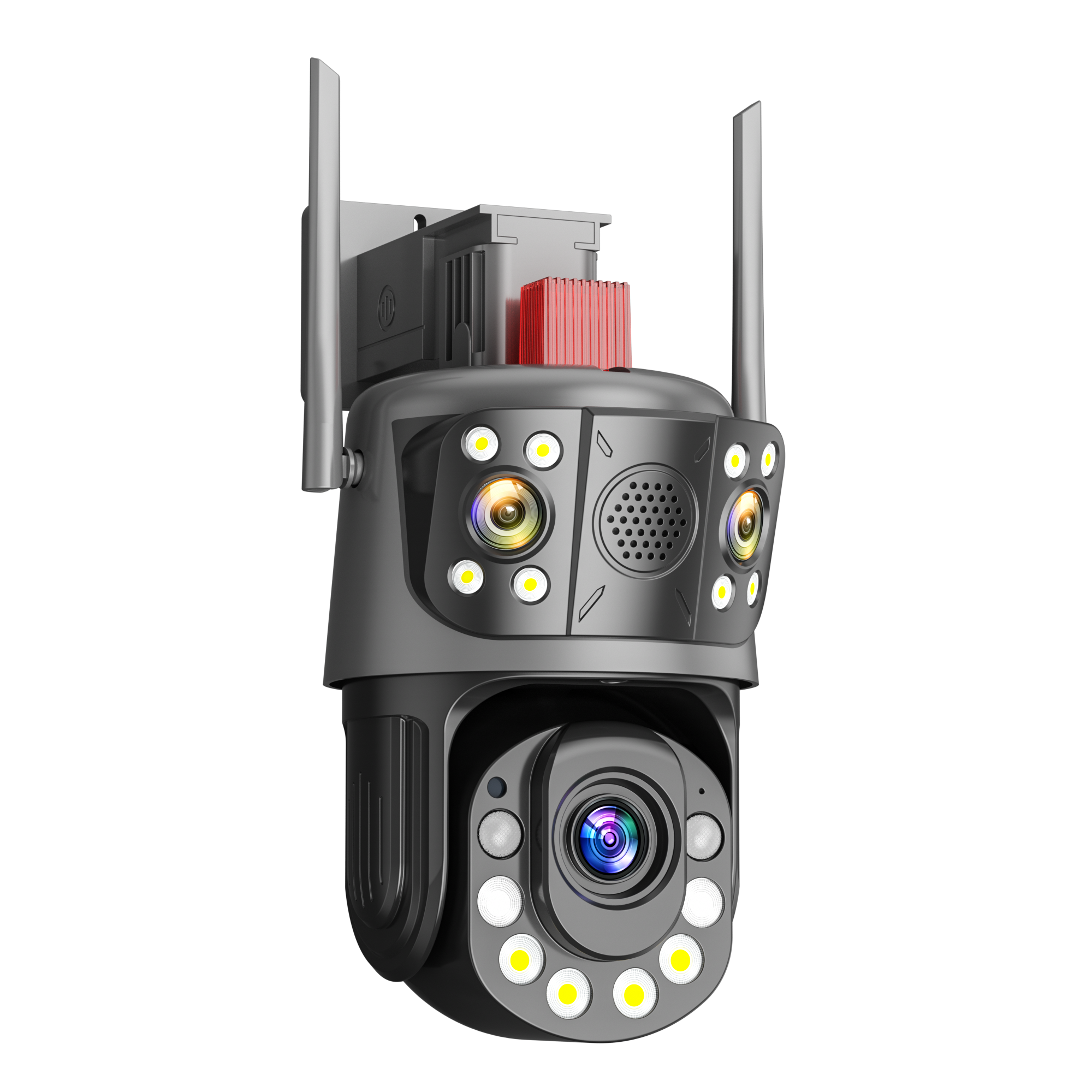4K 12MP IP iCsee P2 Outdoor HD 4MP Three Lens Three Screen Wifi PTZ Auto Tracking Video Surveillance CCTV Camera Security