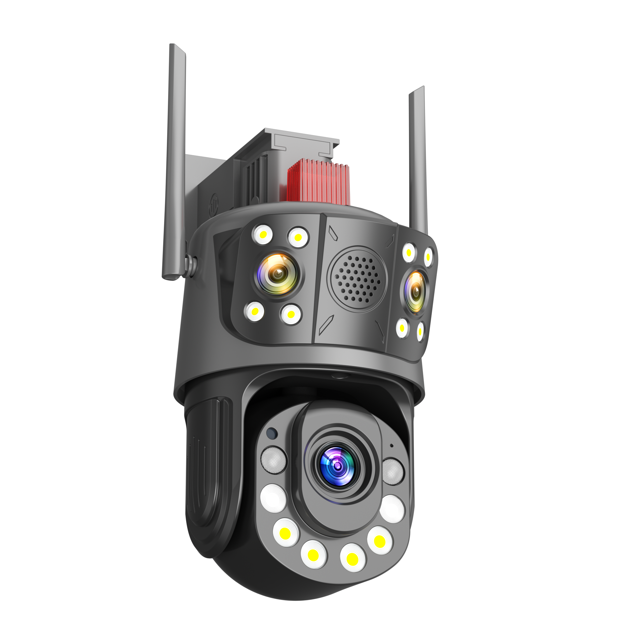 4K 12MP IP iCsee P2 Outdoor HD 4MP Three Lens Three Screen Wifi PTZ Auto Tracking Video Surveillance CCTV Camera Security