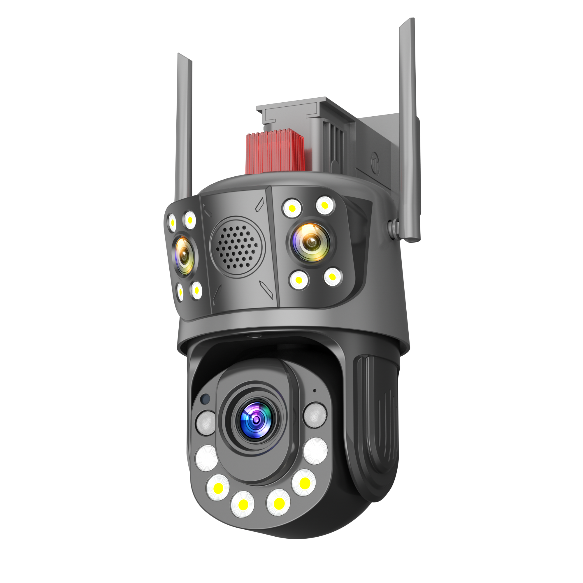 4K 12MP IP iCsee P2 Outdoor HD 4MP Three Lens Three Screen Wifi PTZ Auto Tracking Video Surveillance CCTV Camera Security