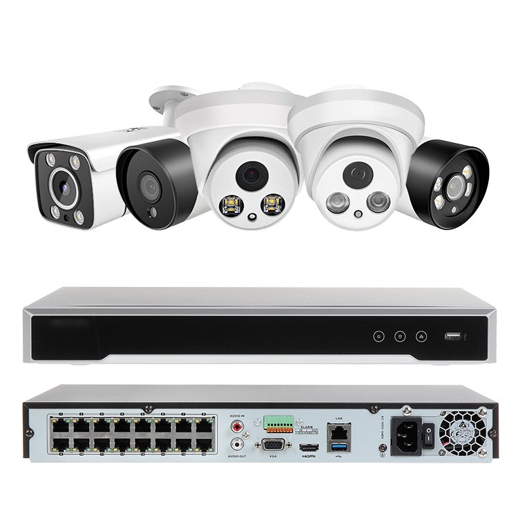 Hikvison camera de surveillance avec fil 16 channel 4mp 360 degree cctv surveillance camera system