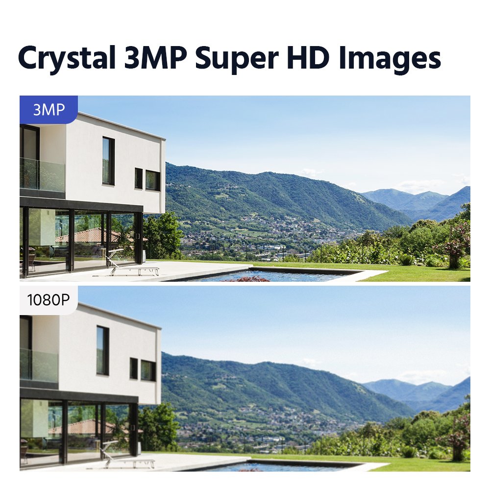 ANNKE 8CH 5MP WiFi NVR 4pcs 3MP WiFi Camera Kit, 2TB HDD Pre-installed, Night Vision, Remote Surveillance System