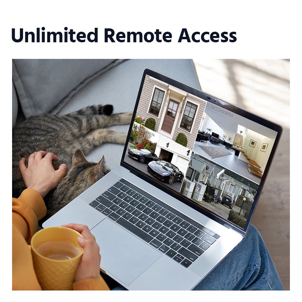 ANNKE 8CH 5MP WiFi NVR 4pcs 3MP WiFi Camera Kit, 2TB HDD Pre-installed, Night Vision, Remote Surveillance System