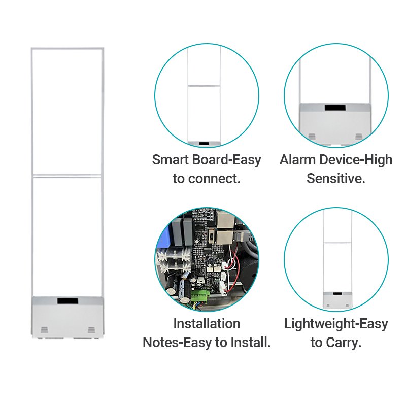 High Sensitive Supermarket Clothing Store 58khz Tag Alert Gate ABS Antitheft Alarm Security Door AM EAS Antenna System