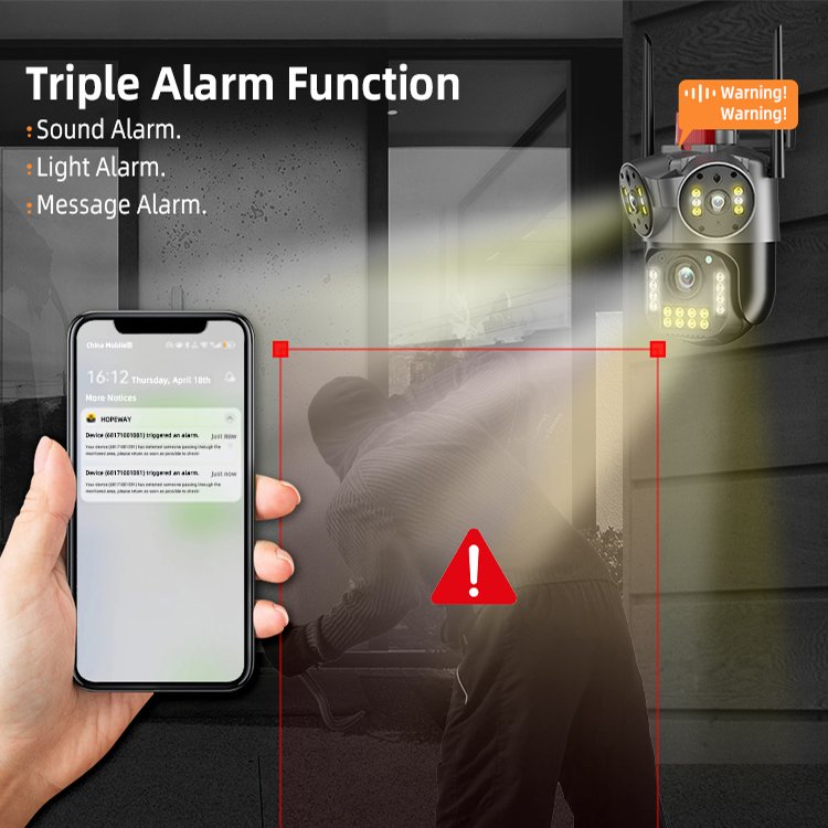 New Arrival V380pro 360 panorama 9MP multi lens multi screen cctv ai 4G camera security surveillance wifi camera