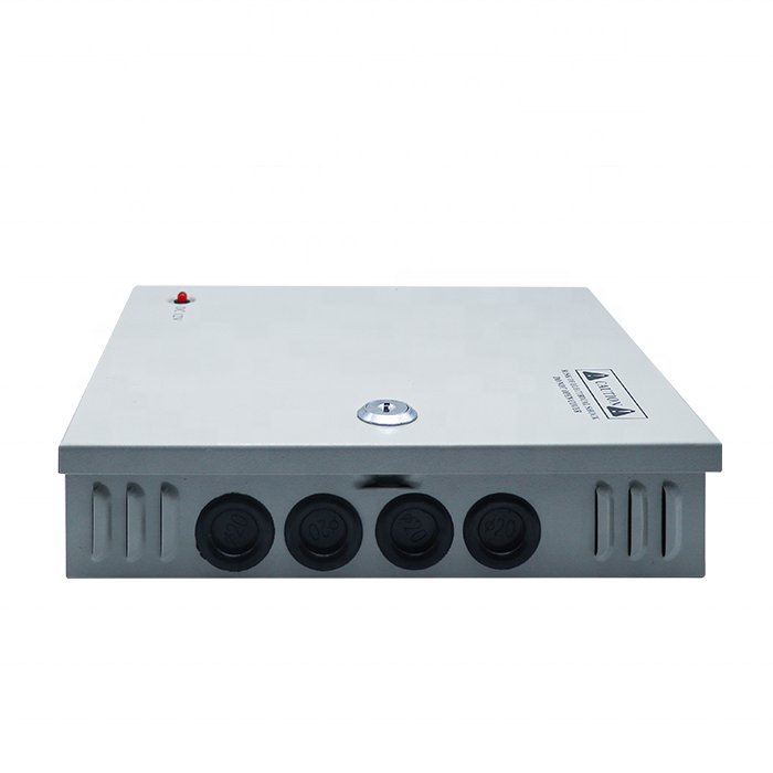 TOTIWO 9 Channel/Port 10 AMPS, 12V DC Power Supply Box, Individually Fused for CCTV, LED