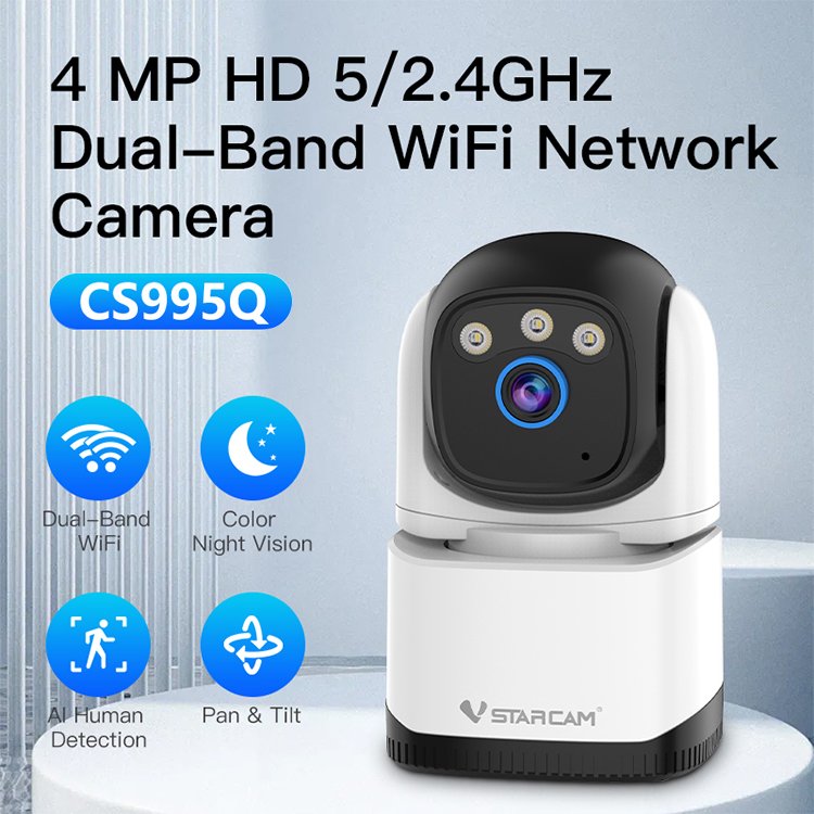 4mp home use wireless cctv system wifi Indoor network camera full color night vision CCTV security camera
