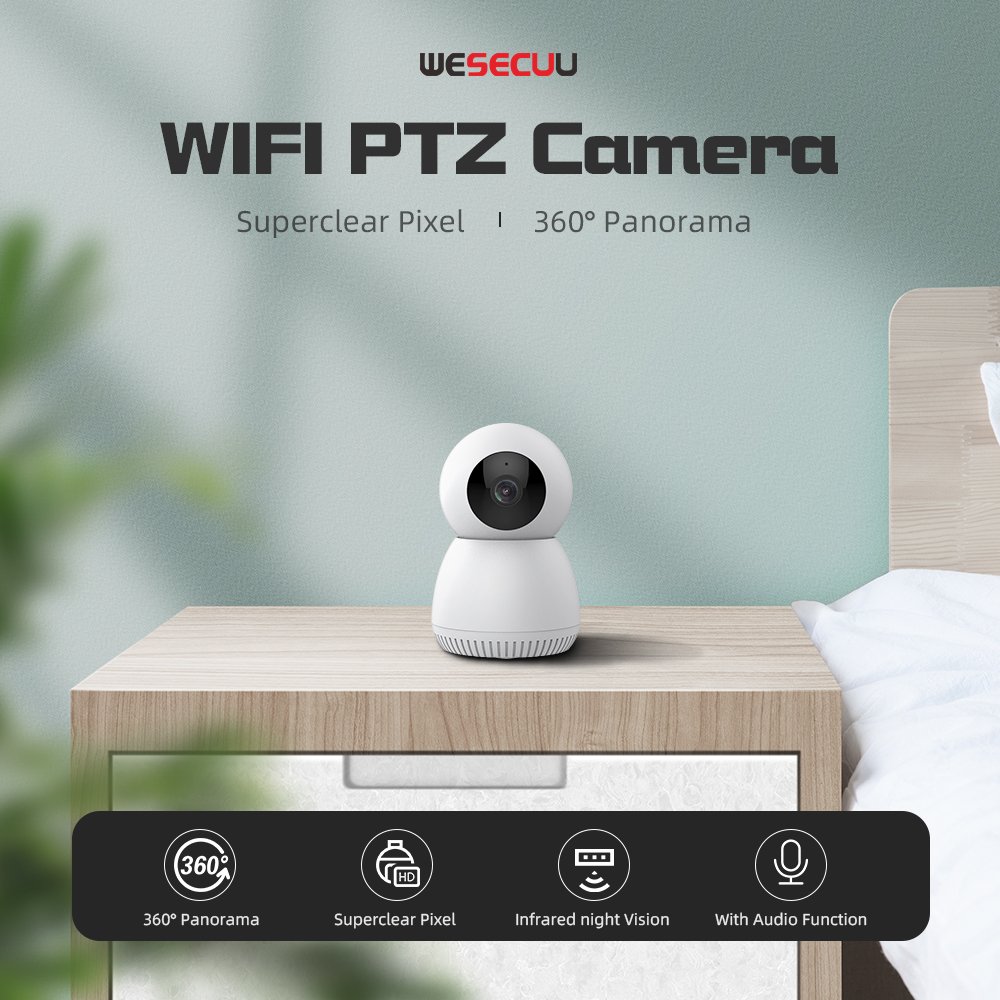 WESECUU home security wireless ptz cameras de seguridad cctv camera wifi baby cameras