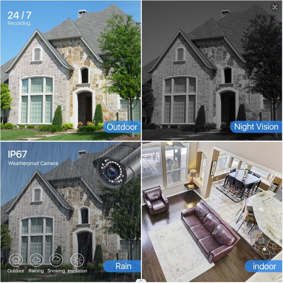Ip Ahd Cctv System Outdoor Indoor Video Recording Dvr NVR System Kit