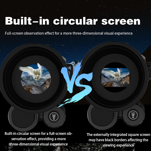 600Meter Night Vision Scope Goggles 4K Circular Screen Infrared Digital Monocular Telescope full Darkness