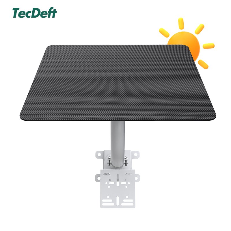 TecDeft Small all-in-one solar powered Wireless solar surveillance Solar Panel Kits 20W 30Ah Outdoor WIFI Solar Camera