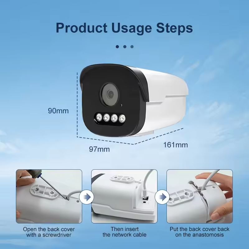Outdoor POE Network Full Color Night Vision Security IP Camera 4MP Waterproof CCTV Bullet Camera de Surveillance Home Web Camera