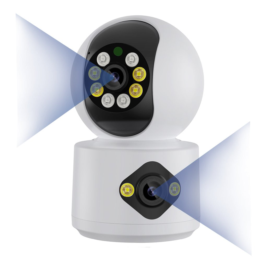 Anboqi Hot Cake 4MP Two-way Audio Motion Detection Humanoid Tracking Baby Monitor Dual lens Linkage CCTV Cameras Factory Price
