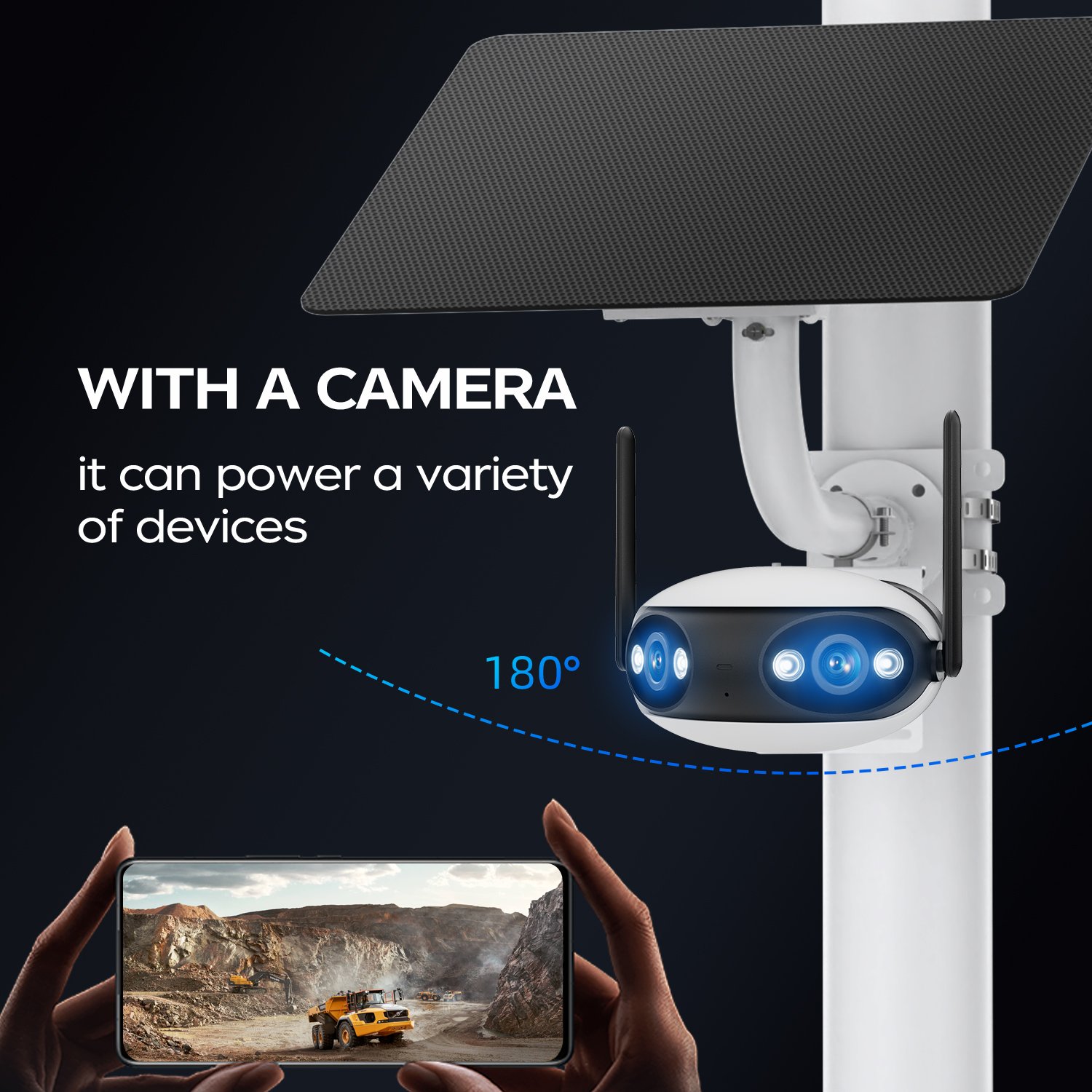 TecDeft ultra-thin bezel-less solar panel with high conversion rate monocrystalline silicon power for security cameras szjcay